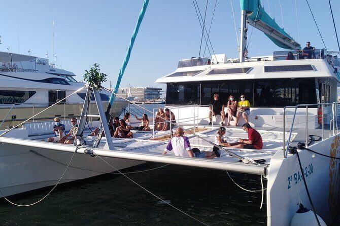 Catamaran tour with swimming stop in Malaga - A 90-Minute Catamaran Escape: Malaga Bay in One Stretch