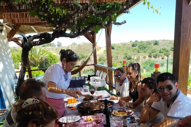 Chefcooking Paella from our Andalusian Grandmother at a Family Farm - Arriving at Las Marías Farm: Sangria first, views included