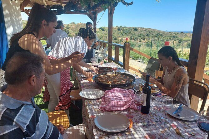 Chefcooking Paella from our Andalusian Grandmother at a Family Farm - Sangria, wine, coffee, and the included drink setup