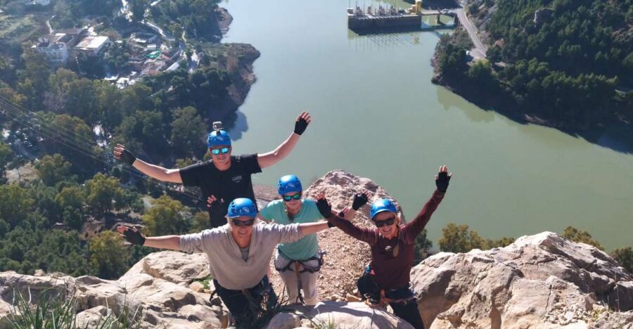 El Chorro: Climb Via Ferrata at Caminito del Rey - The iron stairs: 250 meters up, with a steel walking line