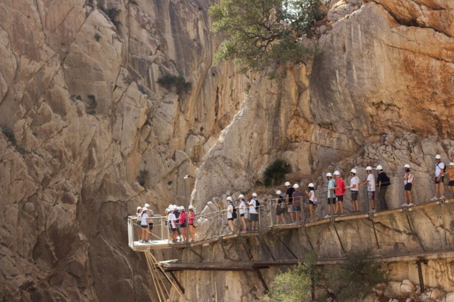 From Málaga: Caminito del Rey Full-Day Tour - Getting started in Málaga: Maria Zambrano and black-red guide uniforms