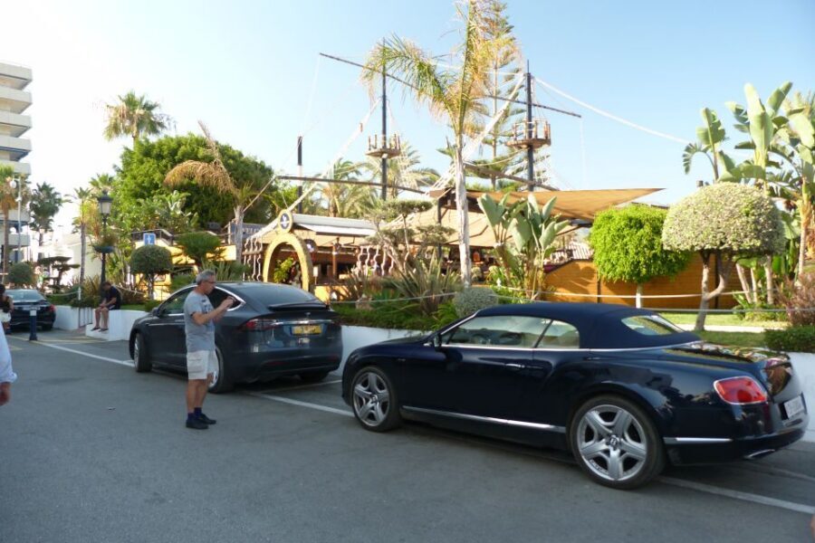 From Malaga or Costa del Sol: Mijas, Marbella & Puerto Banus - Marbella on your terms: Plaza de los Naranjos and old-town flowers