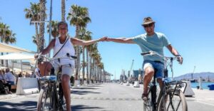 Malaga Bike Tour - Old Town, Marina & Beach - Old Town riding: the kind of streets you actually want to see