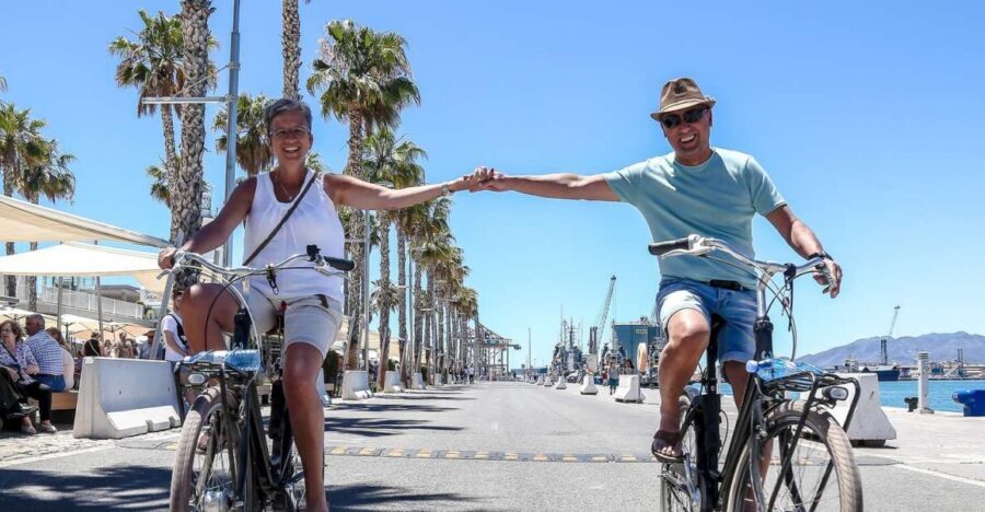 Malaga Bike Tour - Old Town, Marina & Beach - Old Town riding: the kind of streets you actually want to see
