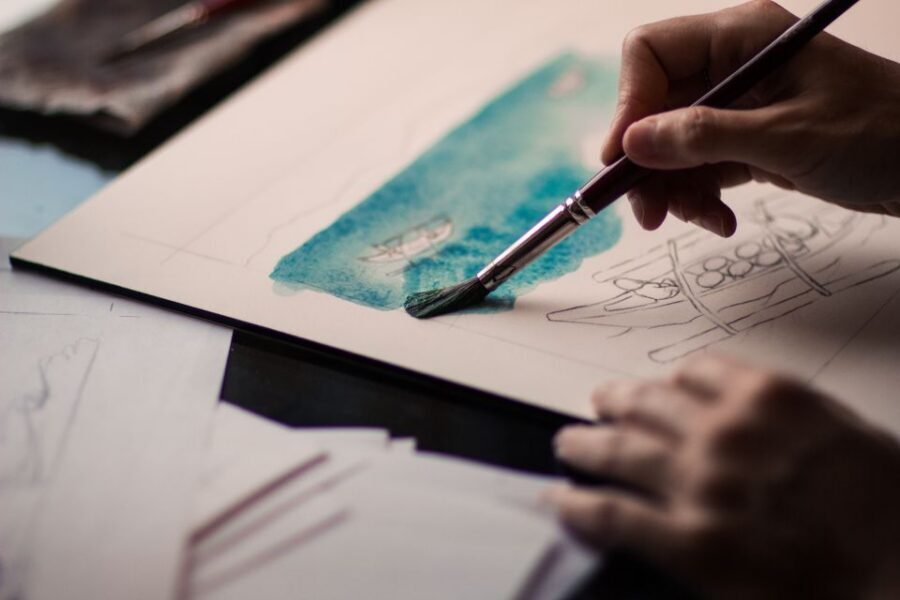 Malaga: Drawing & Painting Lesson Outdoors - How the Teacher Helps You Make It Look Right