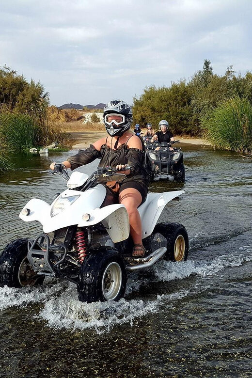 Malaga: Land and River Guided Quad Tour 1-Hour (2-Persons) - Starting Point at Cam. Puente del Rey and getting ready fast
