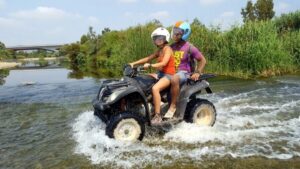 Málaga: Off-Road 2-Seater Quad Tour through Land and River - Meeting point, timing, and who can drive