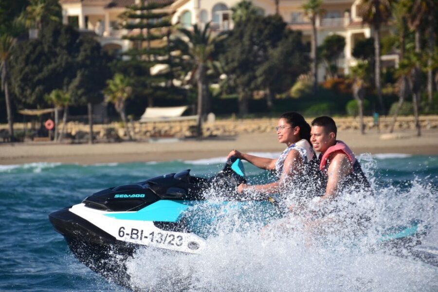 Marbella: Jet Ski at the Golden Mile - The Start: Safety Briefing, Life Jacket, and Constant Monitoring