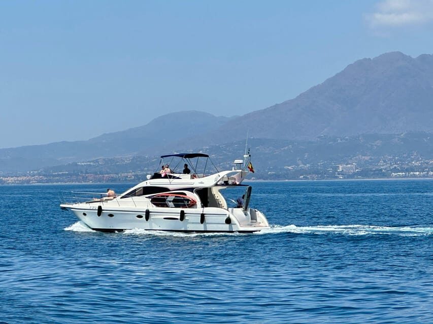 Marbella: Private Cruise in Yacht - Marbella Views, But With Better Angles (Flybridge to Bow Solarium)