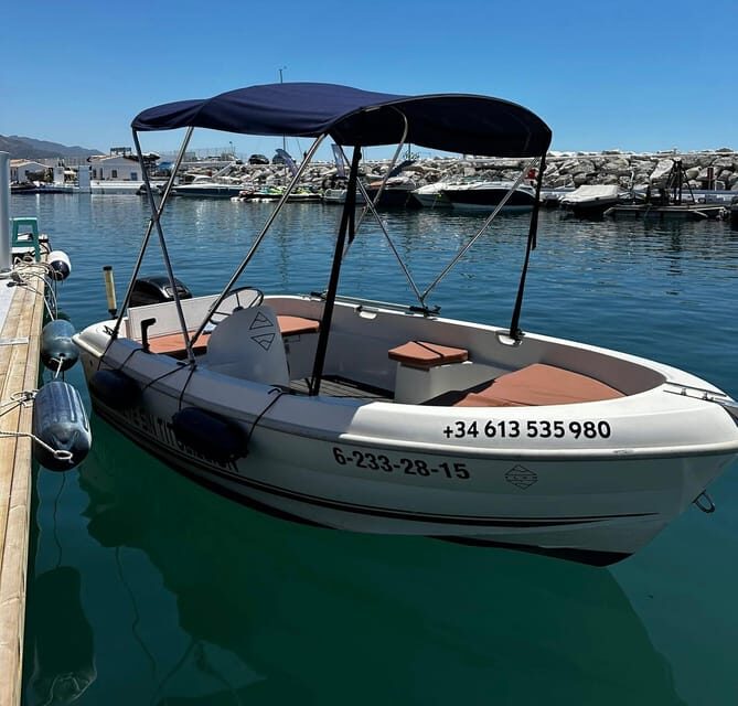 Marbella: Puerto Banús Boat Rental with No License Needed - What You Get On Board: Music, Cooler, Towels, and Real Comfort
