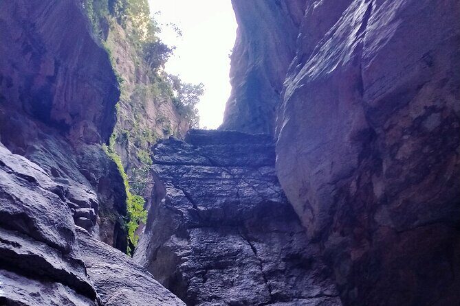 Private canyoning adventure in the Buitreras Canyon - The safety system: gear, insurance, and guides close by
