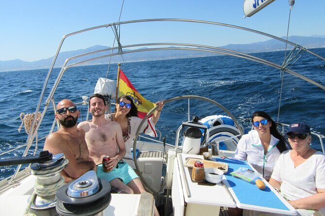 Private Sailing - dolphin Experience Estepona - drink & food - 4h - The best moments: dolphins, sunset options, and sailing with a human touch