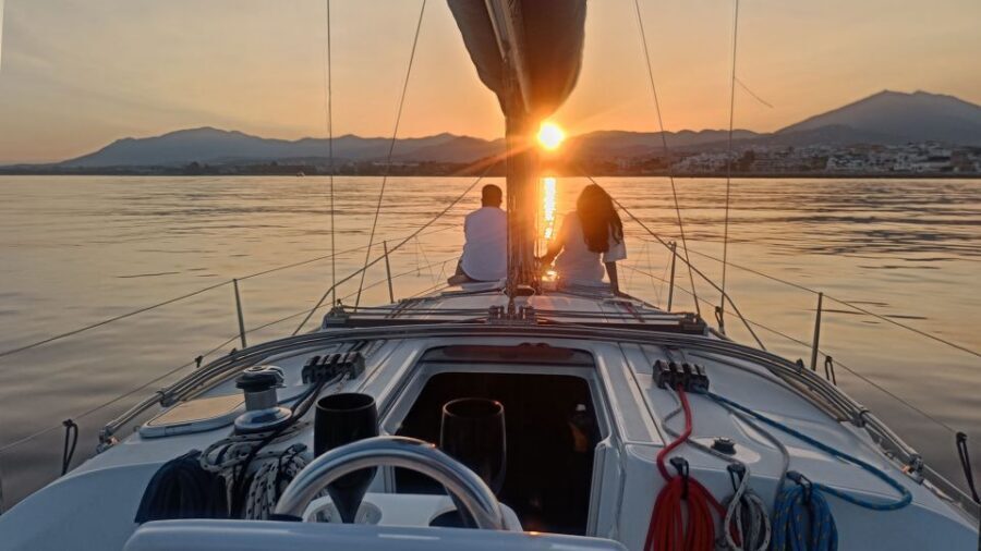 Sunset Sailing in Private Sailboat Puerto Banus Marbella - On board: drinks, snacks, toilet, and the feel of a private trip